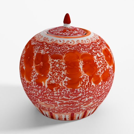 Kangxi Period Porcelain Rice Jar With Lid