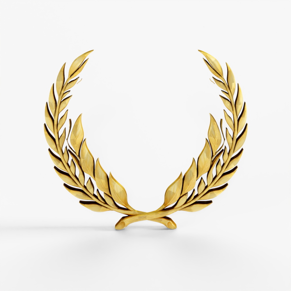 Meshy AI Golden Laurel Wreath