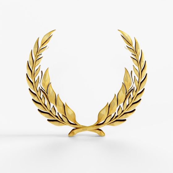 Meshy AI Golden Laurel Wreath
