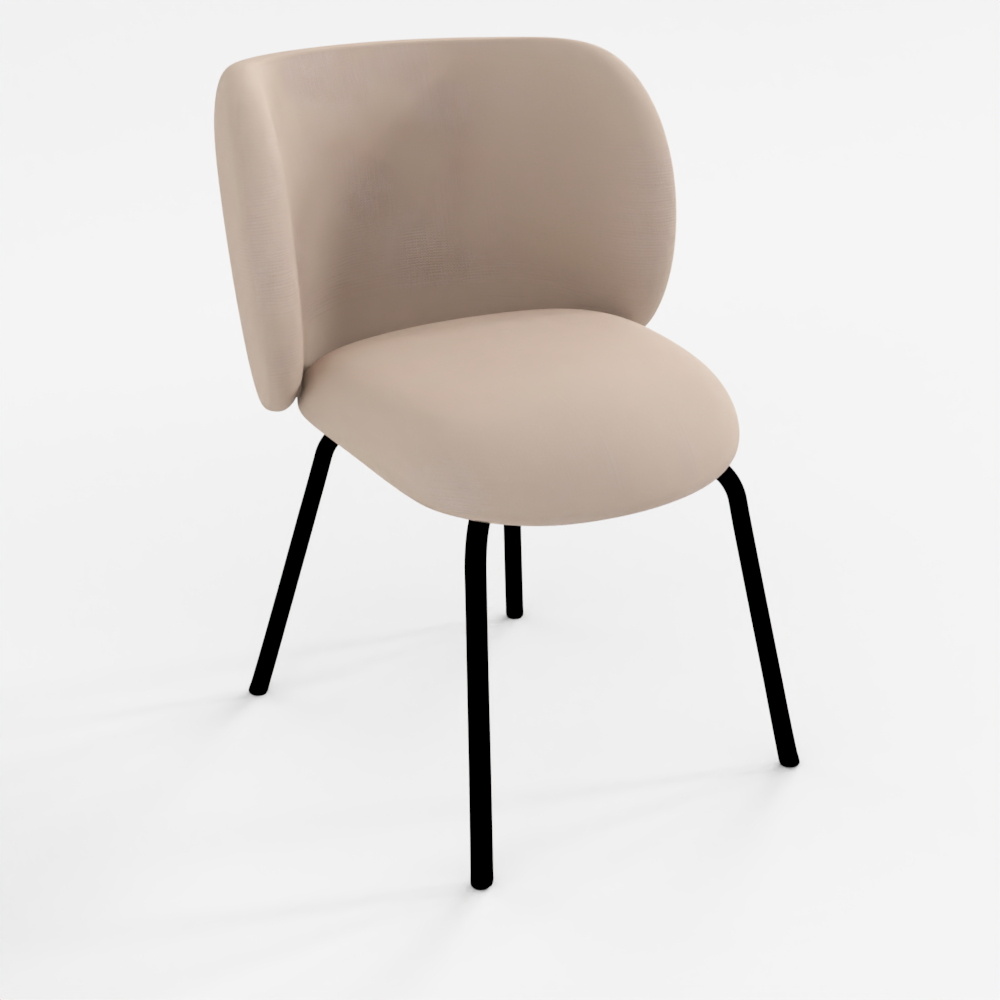 펌 리빙 리코 다이닝 체어 - 블랙 - 부클레