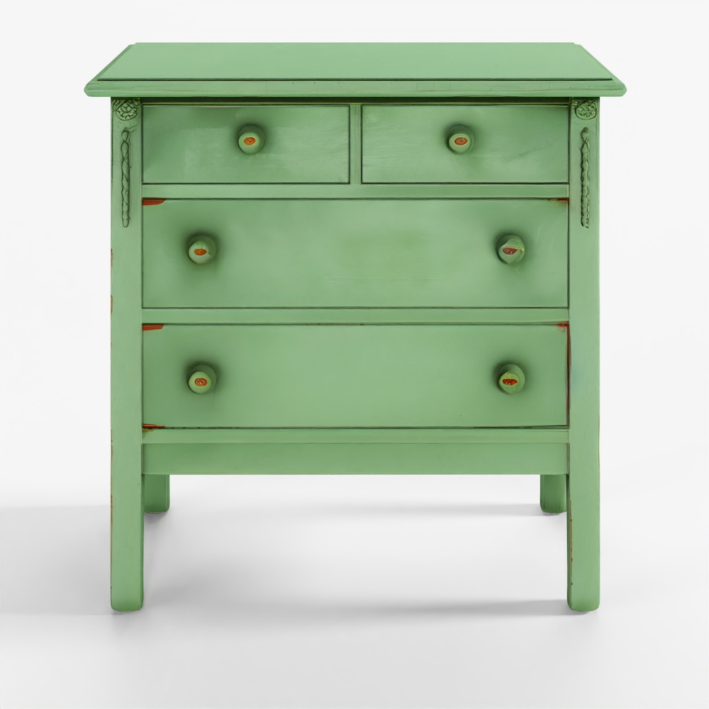 Old Green Commode VR AR Low Poly Game 3D Model