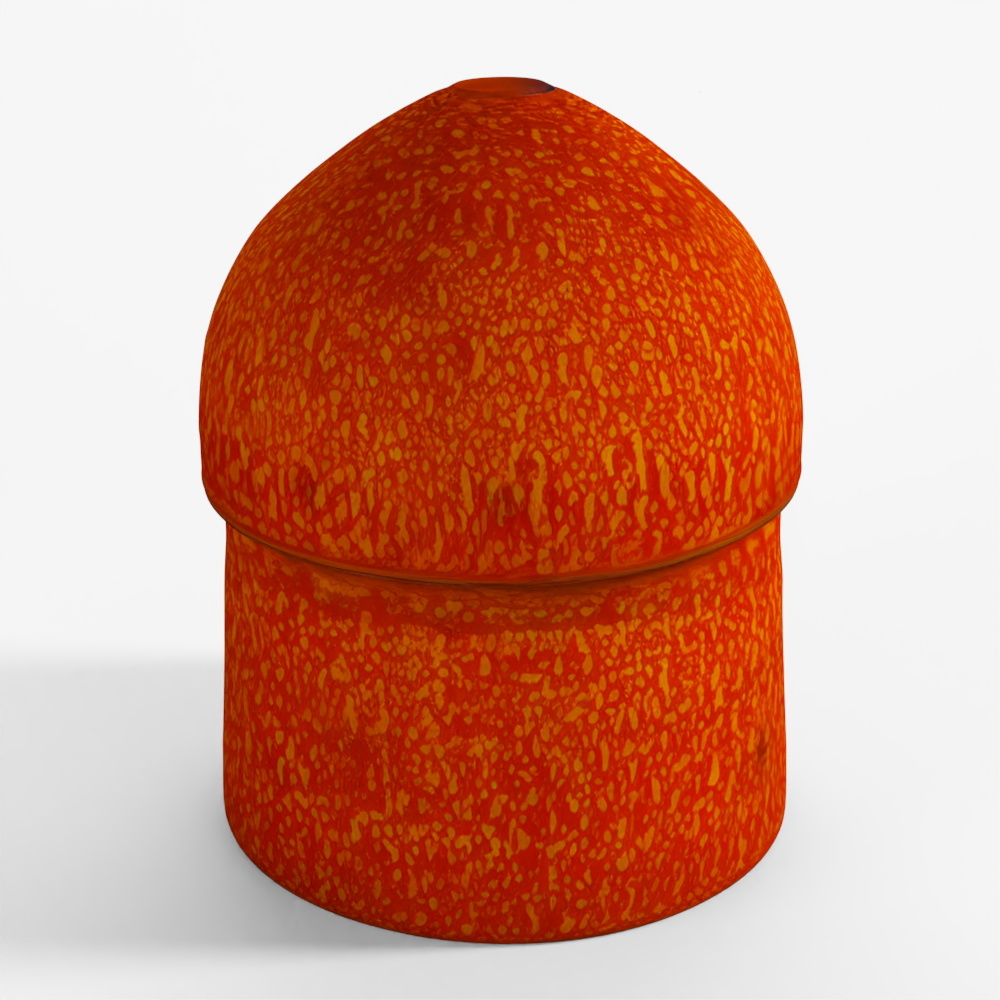 INDIGO Old Spotted Lacquer Pot From Barmer - Late Period