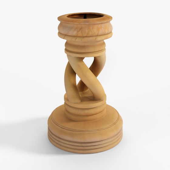 Bougeoir à Torsade d'Orge Blanchi au Soleil INDIGO