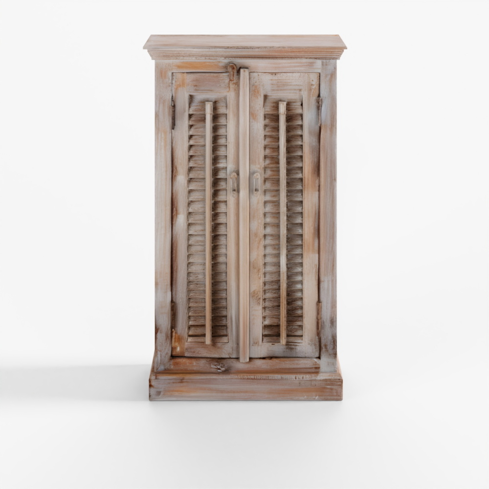 ルーヴル キャビネット 古材チーク製 0.800幅,0.310奥行,1.800高