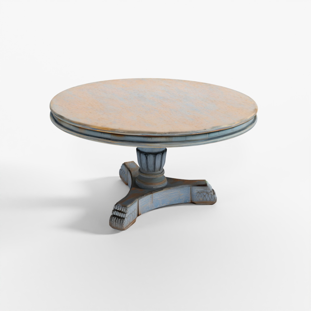 INDIGO Round Pedestal Dining Table Made From Old Pine