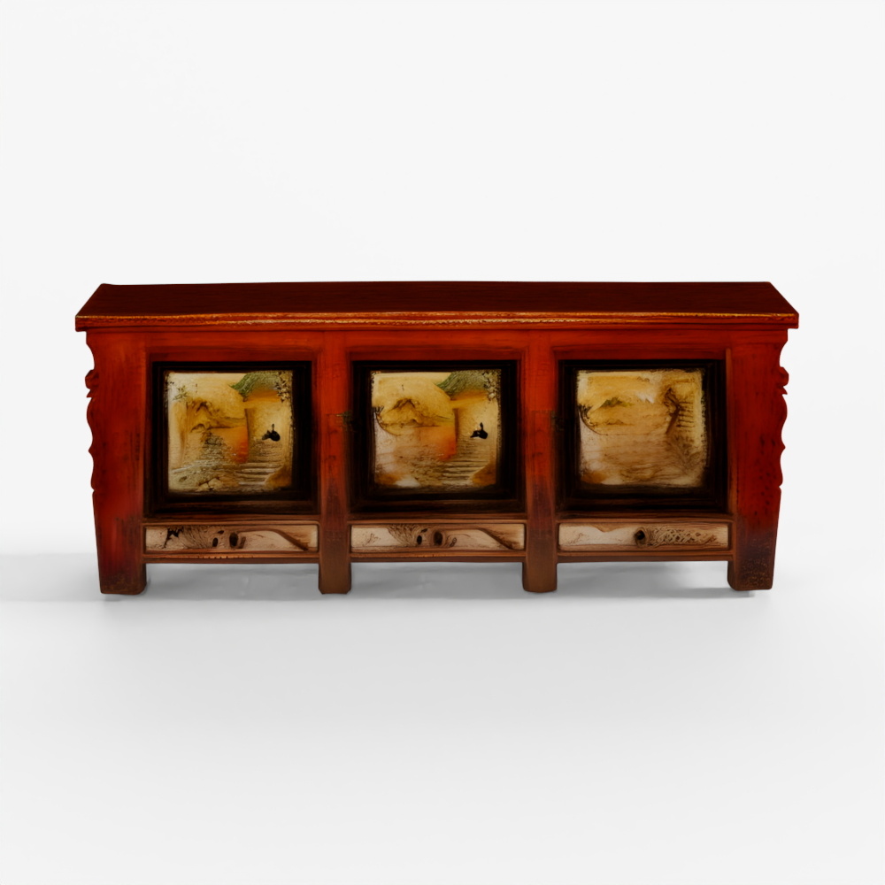 INDIGO Painted Sideboard from Qinghai Province - 1