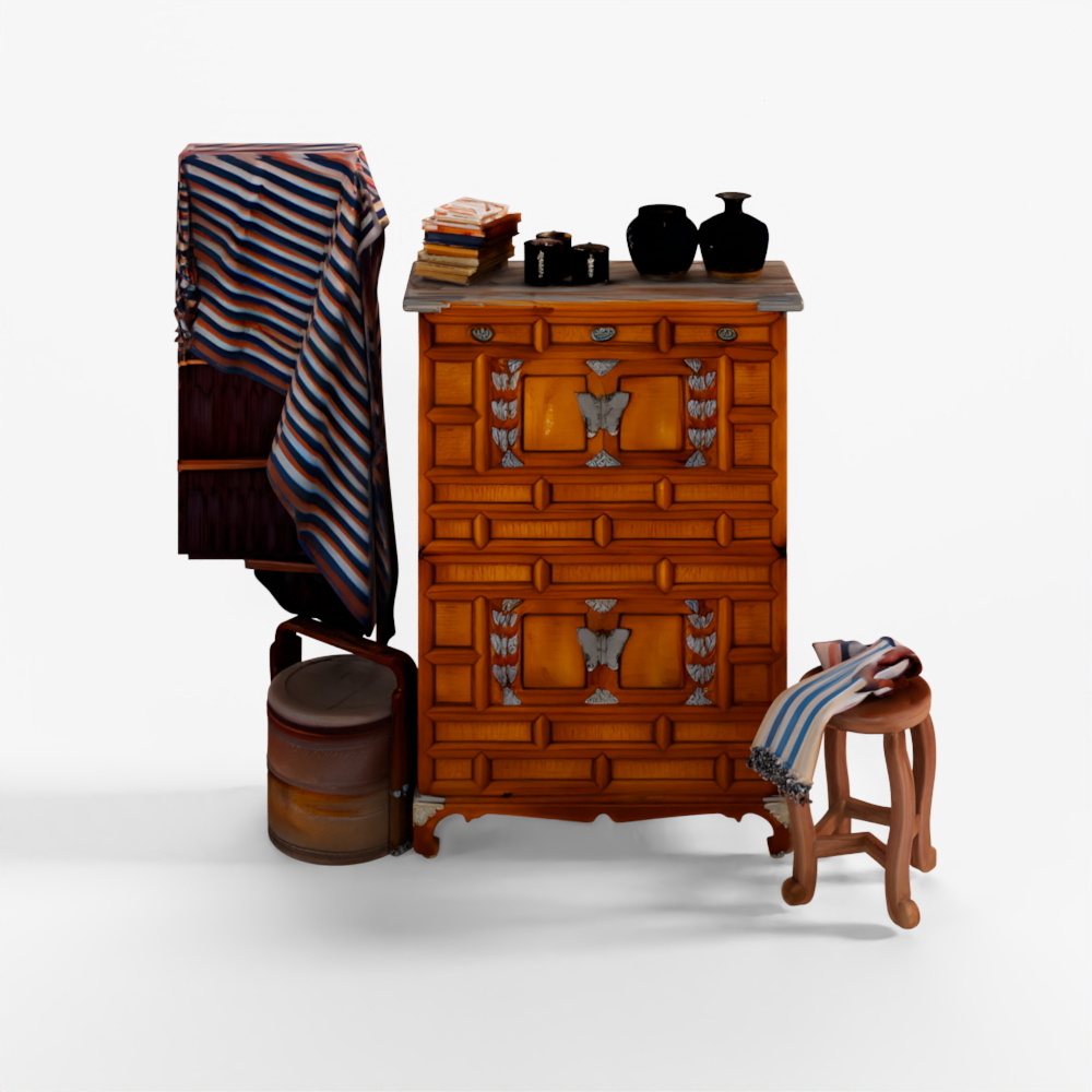 Korean Ich'Ung Jang Cabinet on Stand - 19th Centur