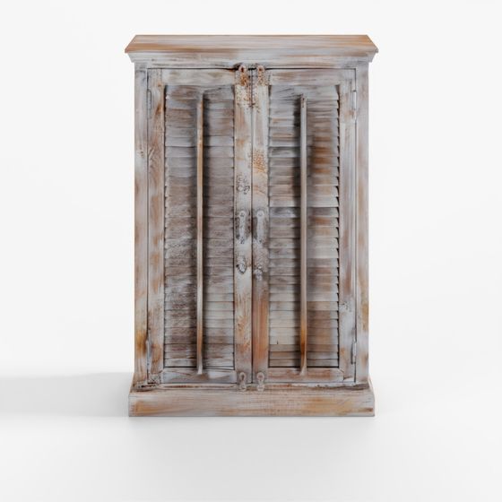 INDIGO Painted Indian Louvre Cabinet Made From Reclaimed Wood