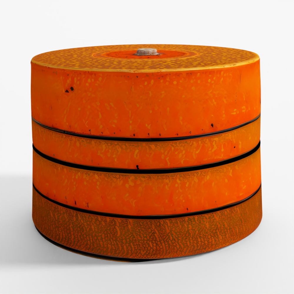 INDIGO Spotted Lacquer Pot From Barmer - 19th Century