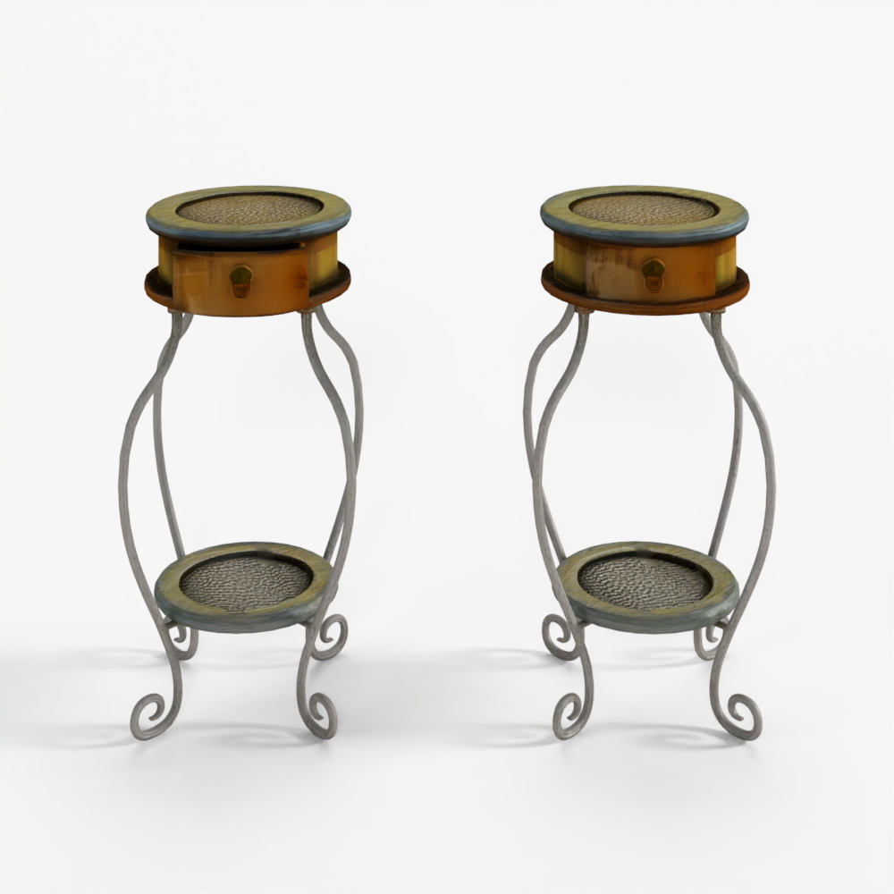 Antique Vase Stand 3D Asset