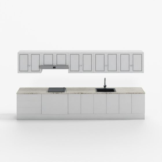 Realtime Kitchen Cabinet 3D Asset