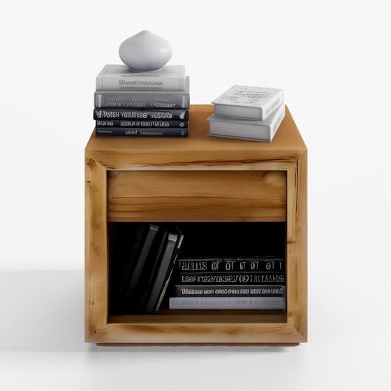 Reclaimed Russian Oak 26in Open Nightstand 3D Model