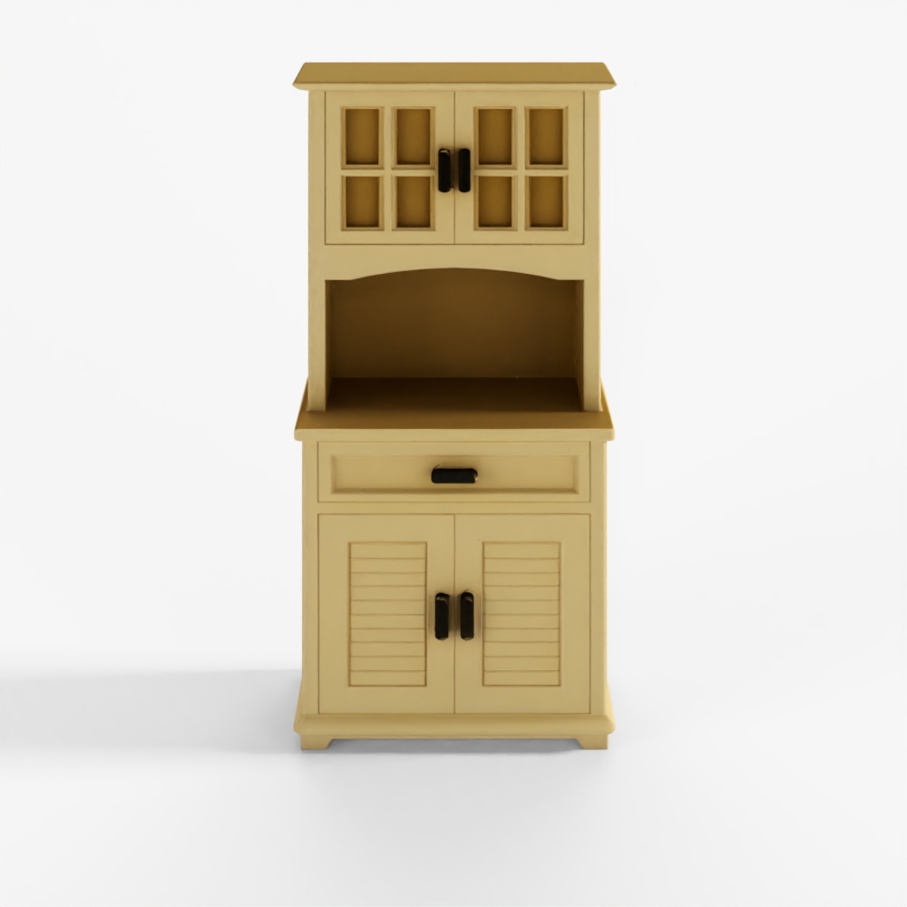 Tall Kitchen Cabinet with Functional Door and Shelves