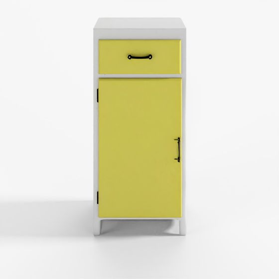 Small Vintage Kitchen Cabinet Mid-Century 3D Model