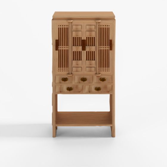 3D Kitchen Cabinet Lattice Kitchen Cabinet