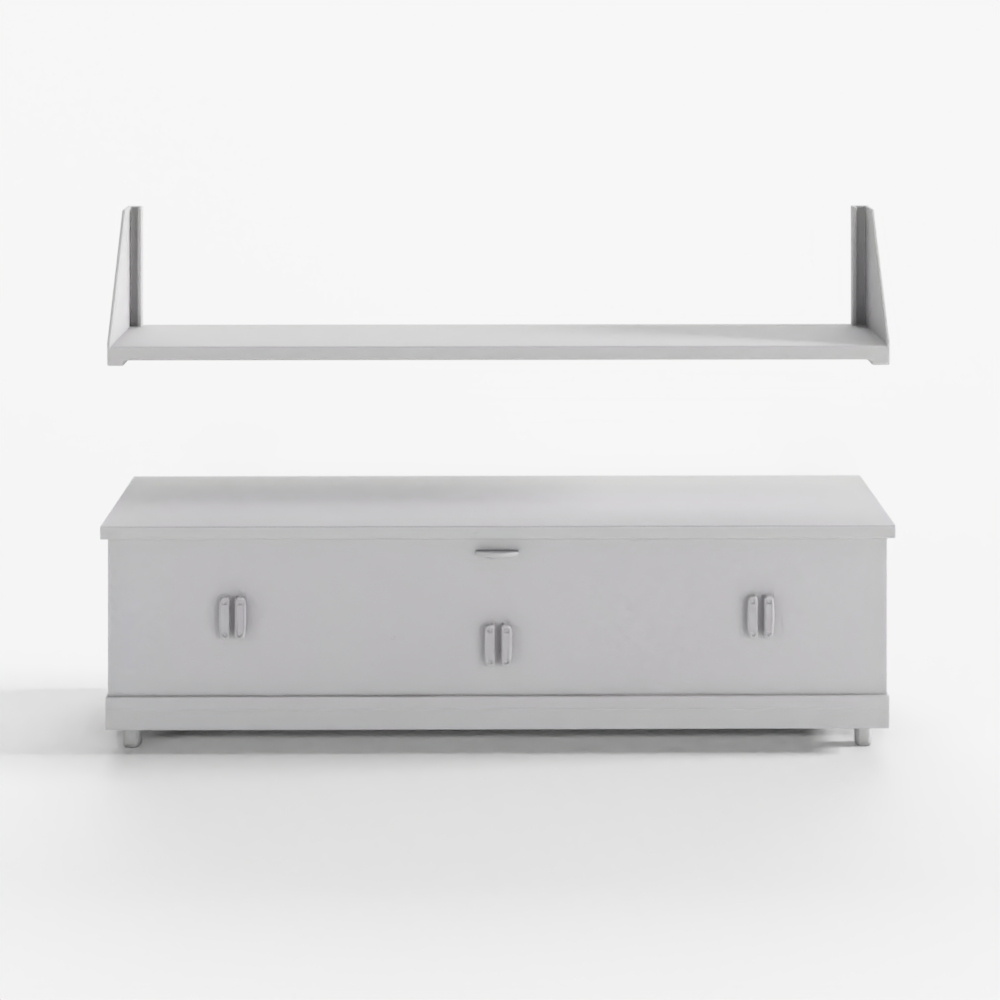 VR-AR Ready Kitchen Cabinet and Shelves Lowpoly