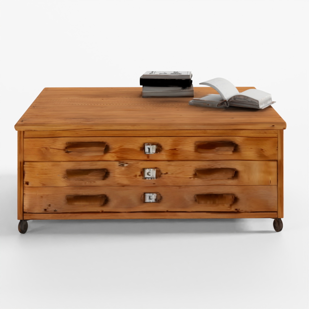 Flat File Cabinet Table 3D