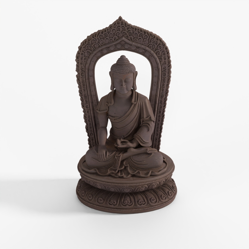 INDIGO Bronze Sitting Buddha Statue - Bhumisparsha