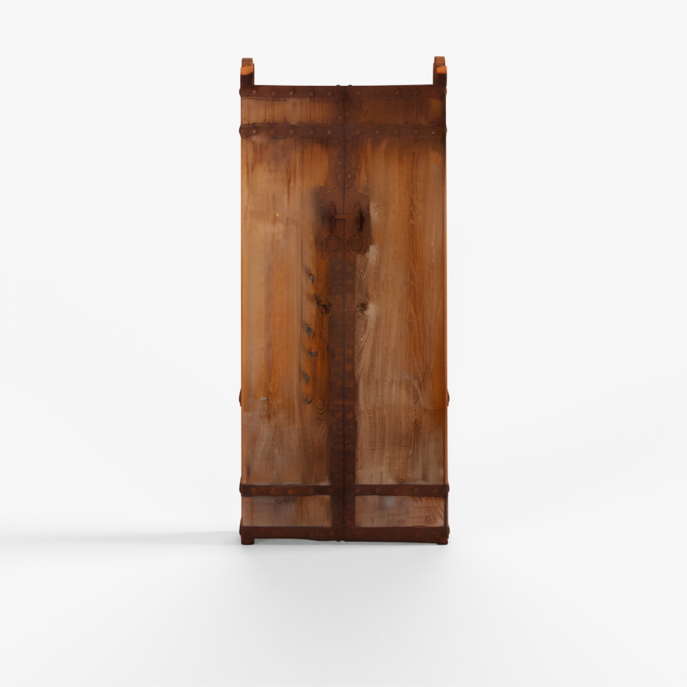 INDIGO Bleached Elm Doors From Shanxi - 19th Century