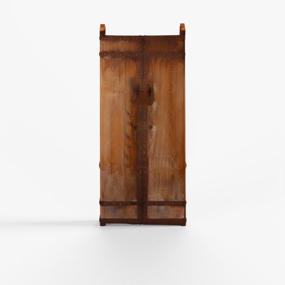 INDIGO Bleached Elm Doors From Shanxi - 19th Century