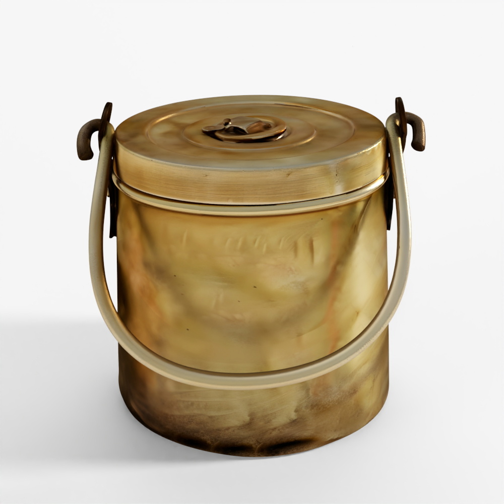INDIGO Brass Food Caddy From Bombay - Circa 1950