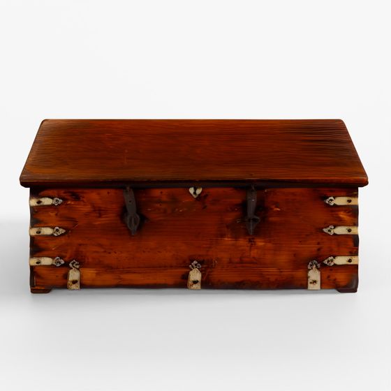 INDIGO Brass Bound Military Chest From Gujarat