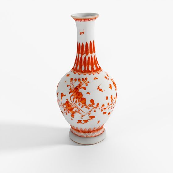 INDIGO Burnt Orange Porcelain Flower Vase