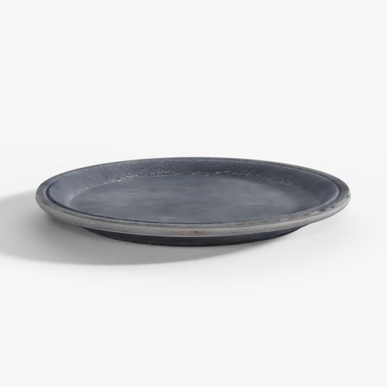 INDIGO Black Marble Round Plate