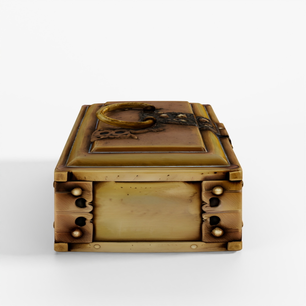 INDIGO Brass Jewellery Box From Kerala - Late 19th Century