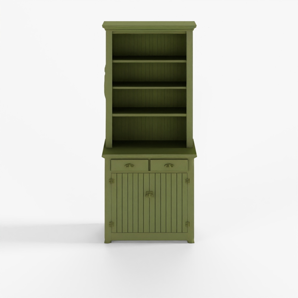 Antique Step Back Hutch 3D