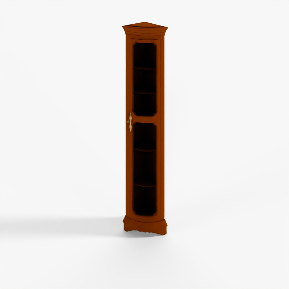 Wooden Glass Cabinet 3D
