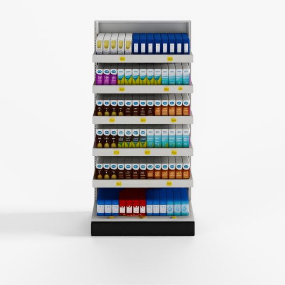 Supermarket Shelf 3D FBX