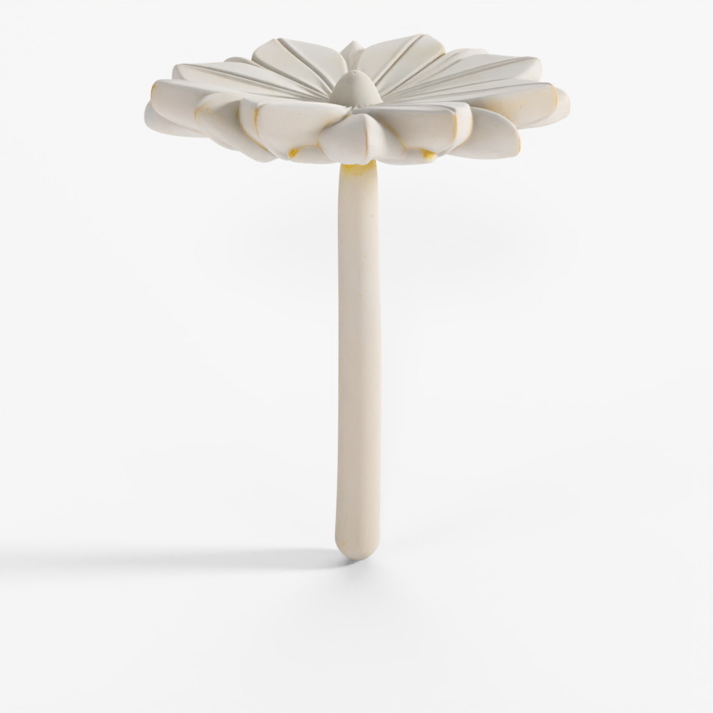 INDIGO White Marble Lotus Plate From Rajasthan