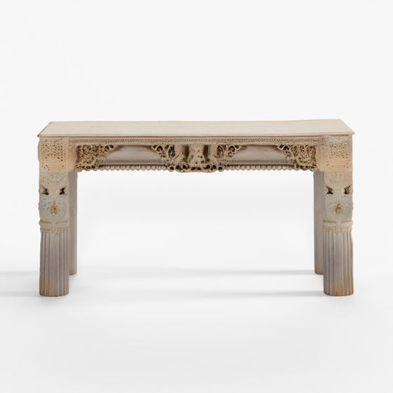 INDIGO White Painted Console Table Made From Reclaimed Wood