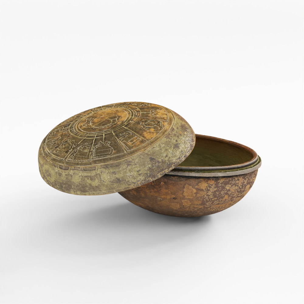 인디고 청동 12간지 작은 상자