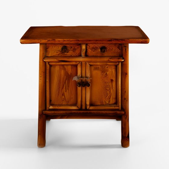 Locust Wood Cabinet From Gansu Province - 19th Cen