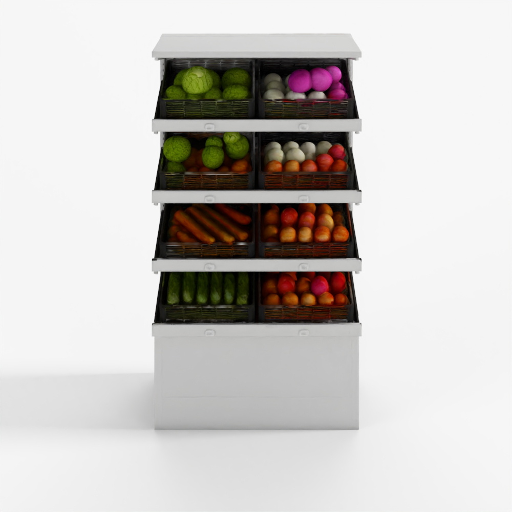 Market Shelf - Vegetables 3D Model