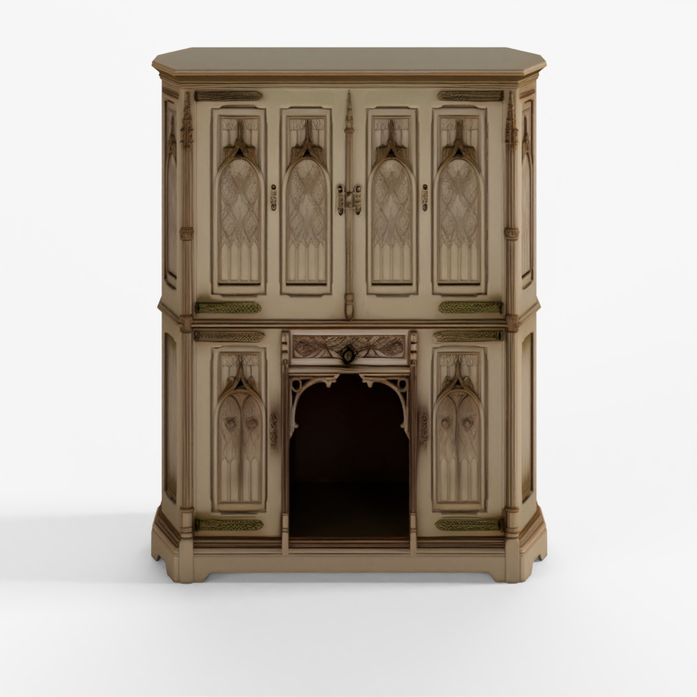 PBR Gothic Cabinet 3D Model