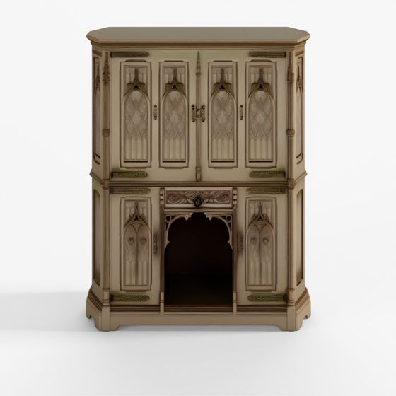 PBR Gothic Cabinet 3D Model