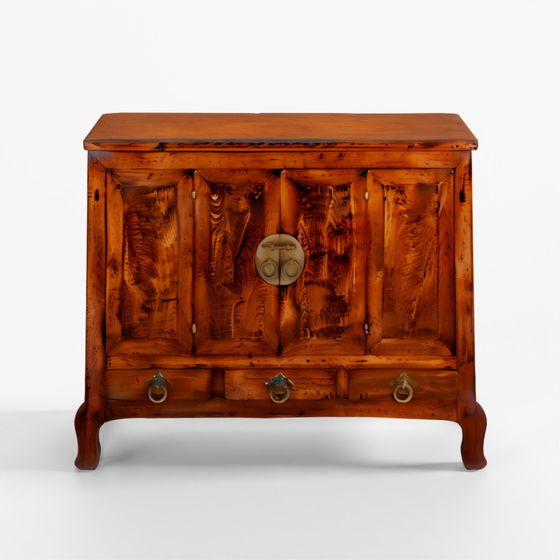 INDIGO Walnut Chinese Cabinet from Gansu Province