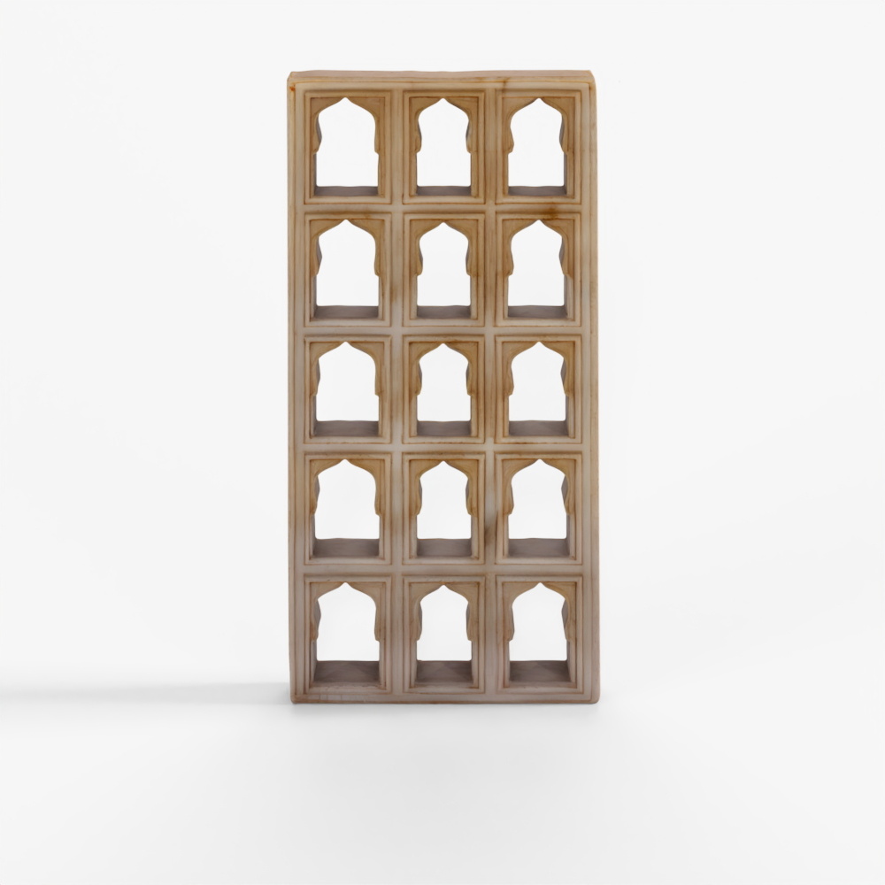 INDIGO White Marble Lamp Niche (Way) - Mughal Style