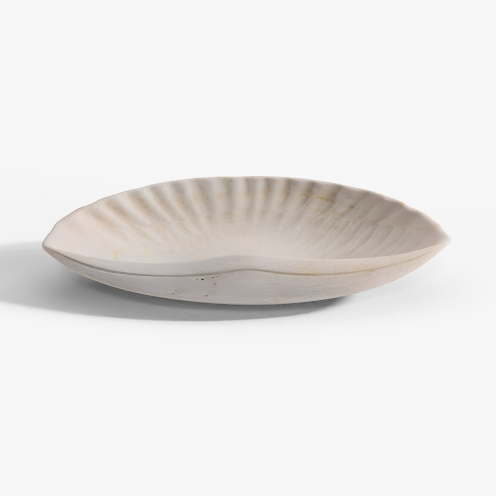 INDIGO White Marble Shell Soap Dish