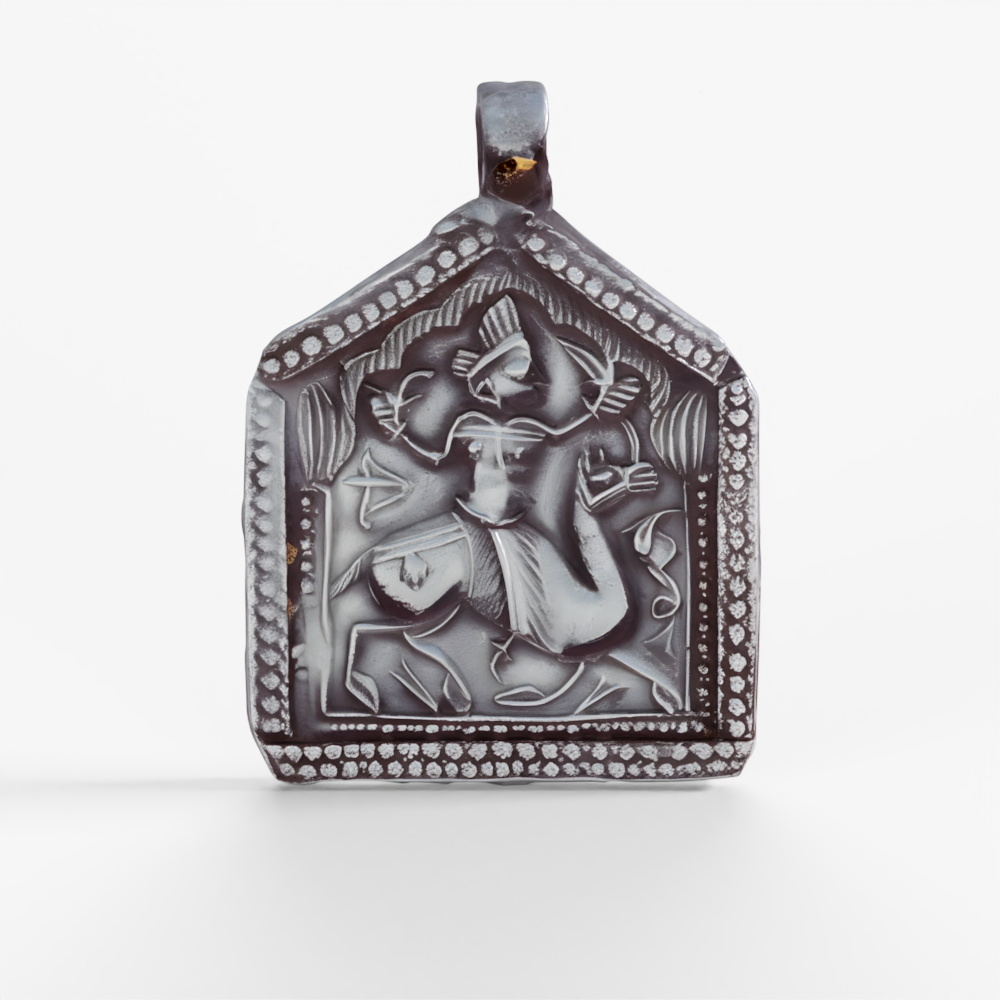 INDIGO Tribal Silver Bhumiya Raj Amulet - 19th Century