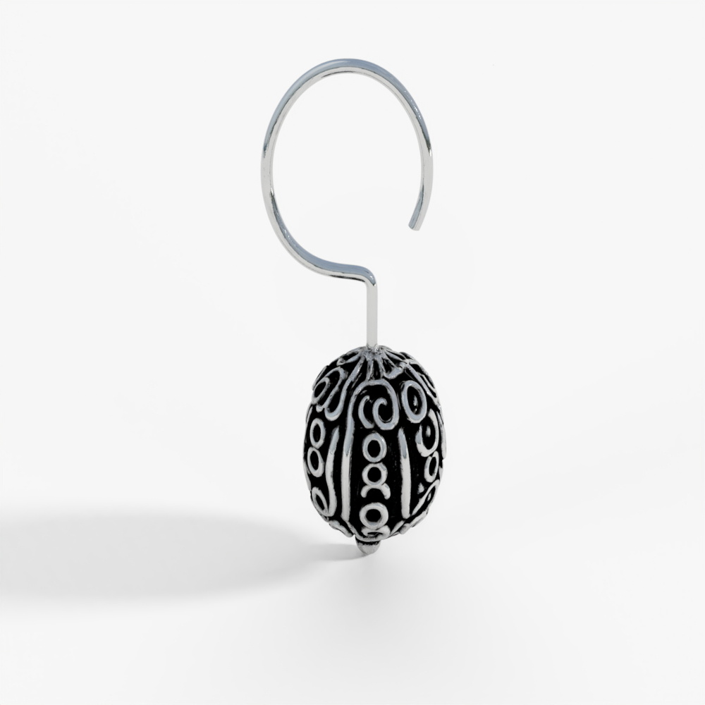 INDIGO Tribal Silver Bell Earrings