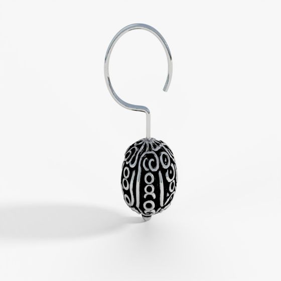 INDIGO Tribal Silver Bell Earrings