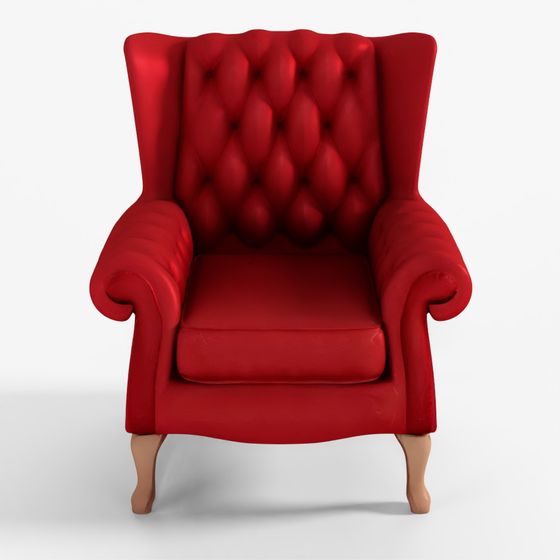 3D Low-Poly Chair for Christmas