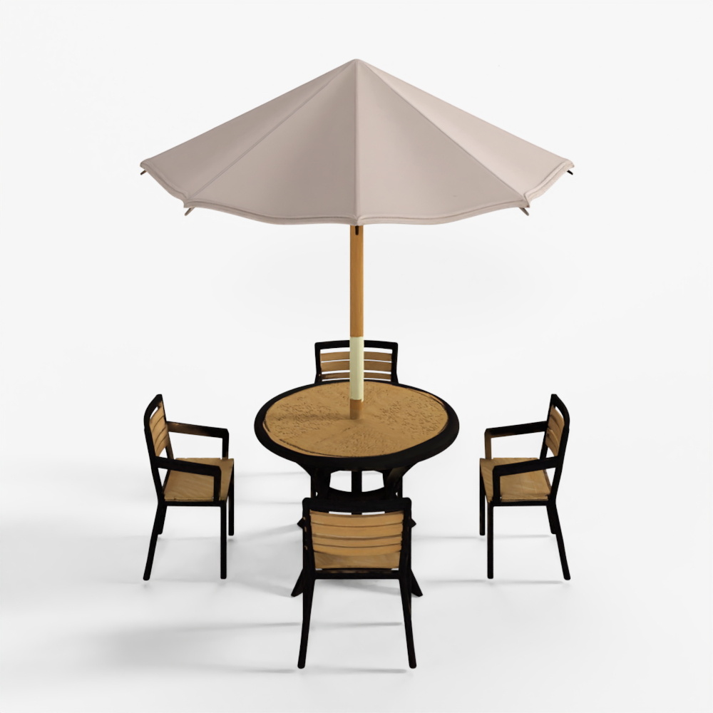 3D Game-Ready Garden Furniture Set