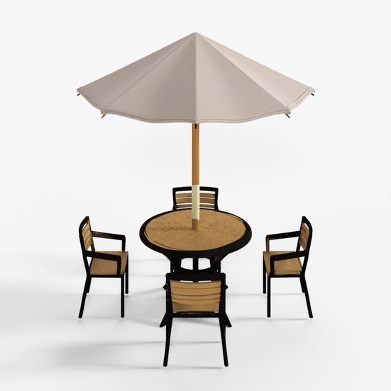 3D Game-Ready Garden Furniture Set