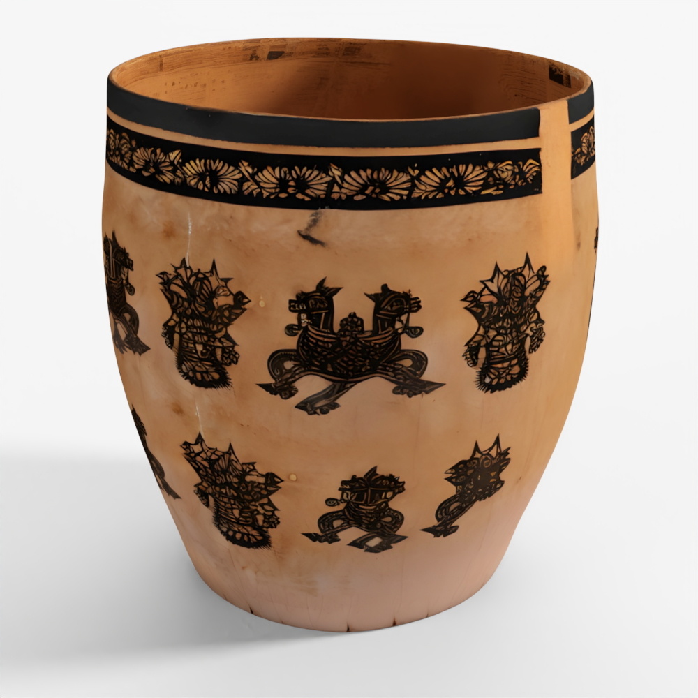 INDIGO Vintage Chinese Basket From Shandong - Ca 1