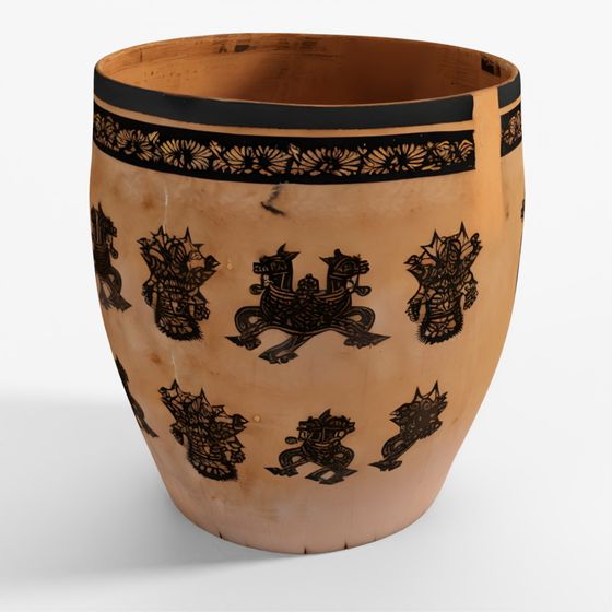 INDIGO Vintage Chinese Basket From Shandong - Ca 1